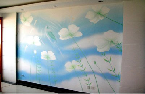 福泉画墙绘怎么画好白云的蓬松感？