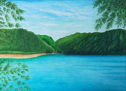 福泉在墙绘中，如何绘画绿水青山？